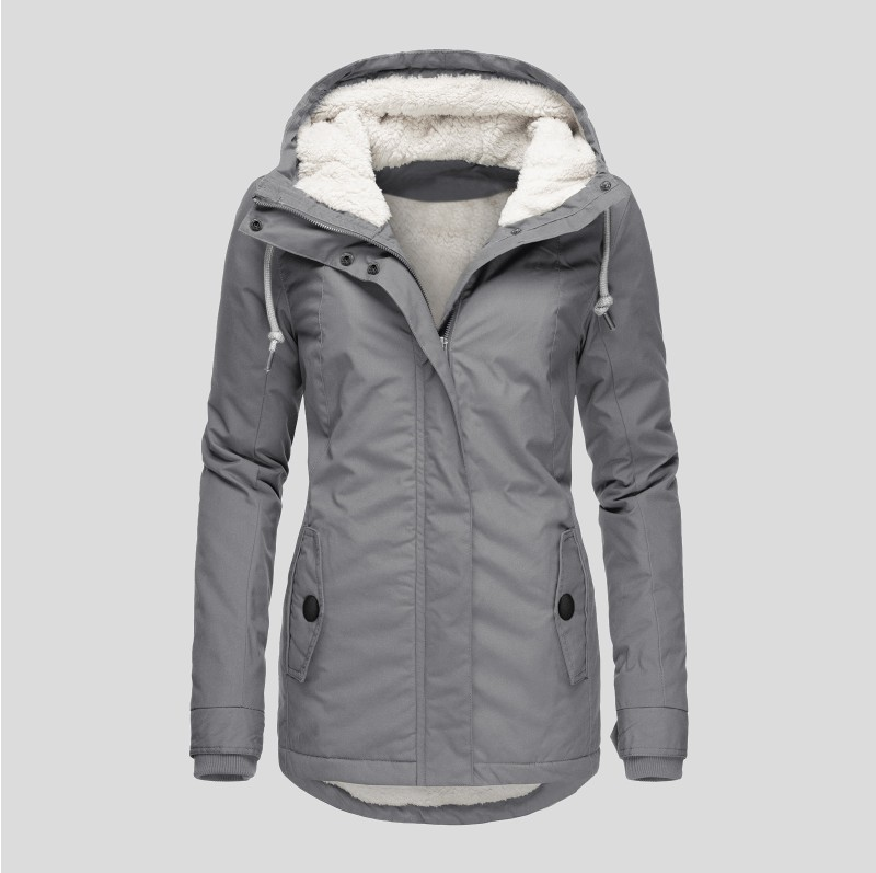 Winterfest Wasserdichte Regenjacke für Damen | Warmem Futter