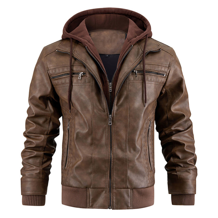 Herren Jacke mit Kapuze und Reißverschluss | Rippenbündchen