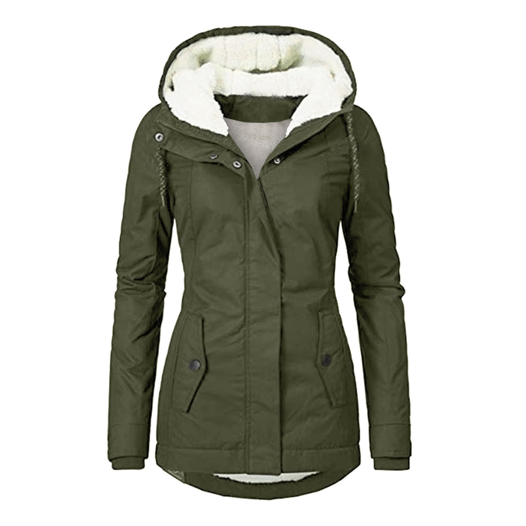 Winterfest Wasserdichte Regenjacke für Damen | Warmem Futter