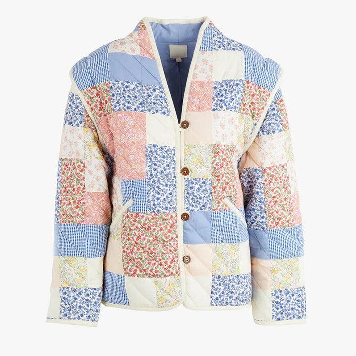 Damen Blumen Druck Jacke | Übergröße