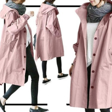 Wasserdichte Regenjacke für Damen mit langem Schnitt | Praktisch