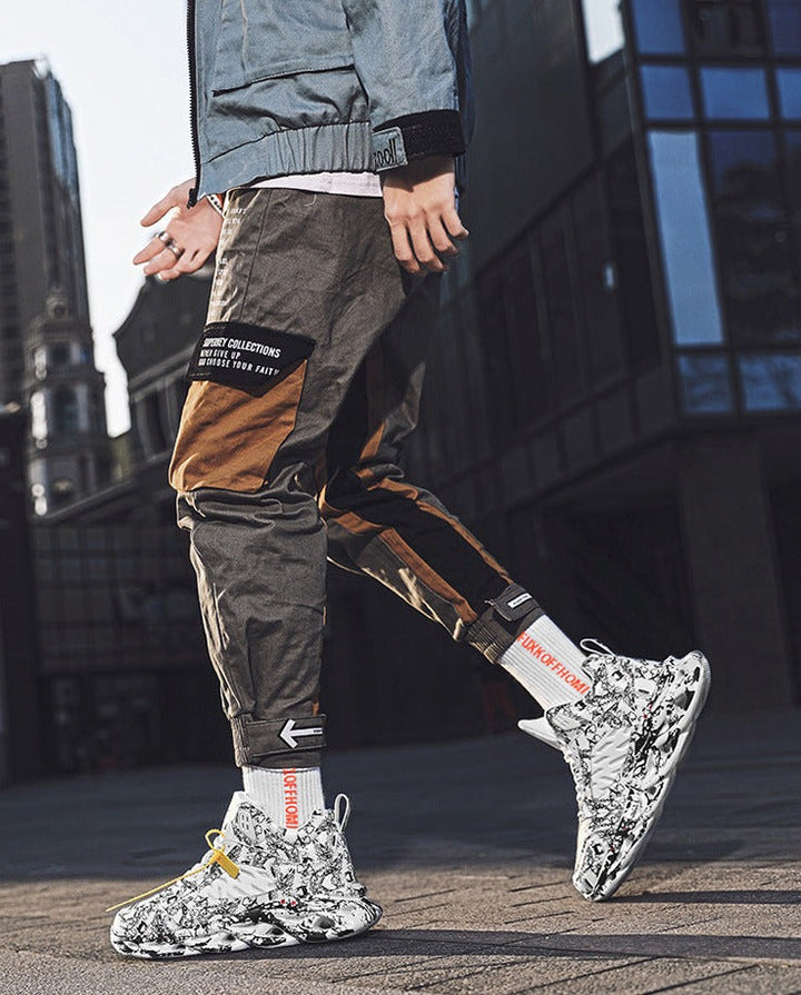Stilvolle urbane herren-schnürsneaker