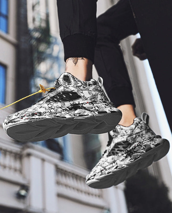 Stilvolle urbane herren-schnürsneaker