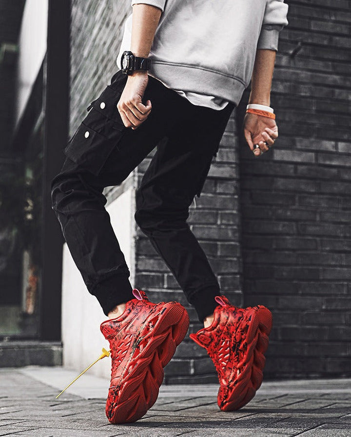 Stilvolle urbane herren-schnürsneaker