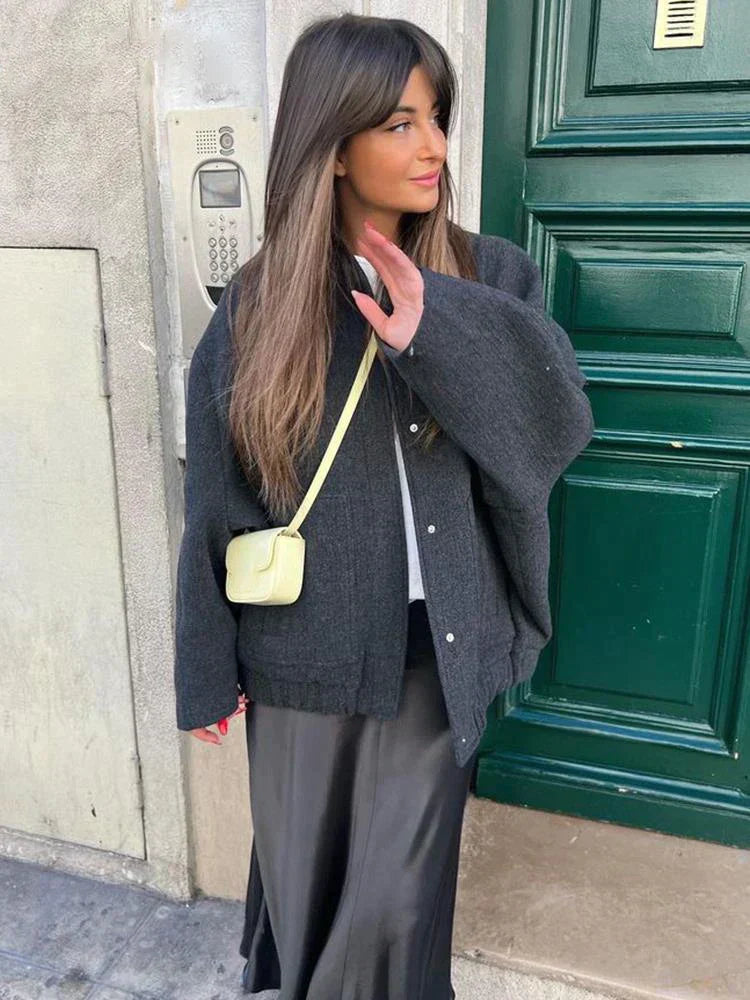 Langärmlige Woll Jacke für Damen | Zeitlos