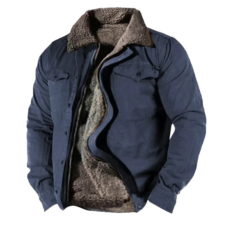 Herren Winterjacke mit dicken Knöpfen | Warme