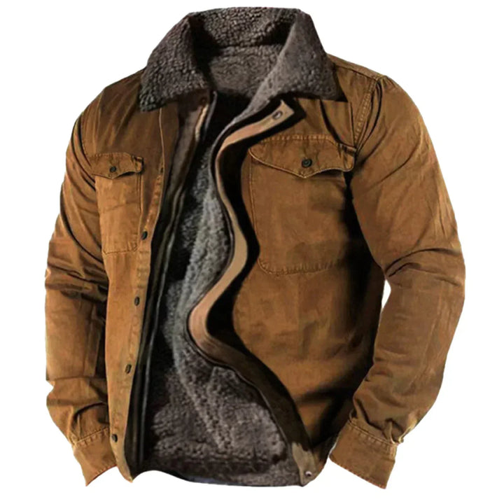 Herren Winterjacke mit dicken Knöpfen | Warme