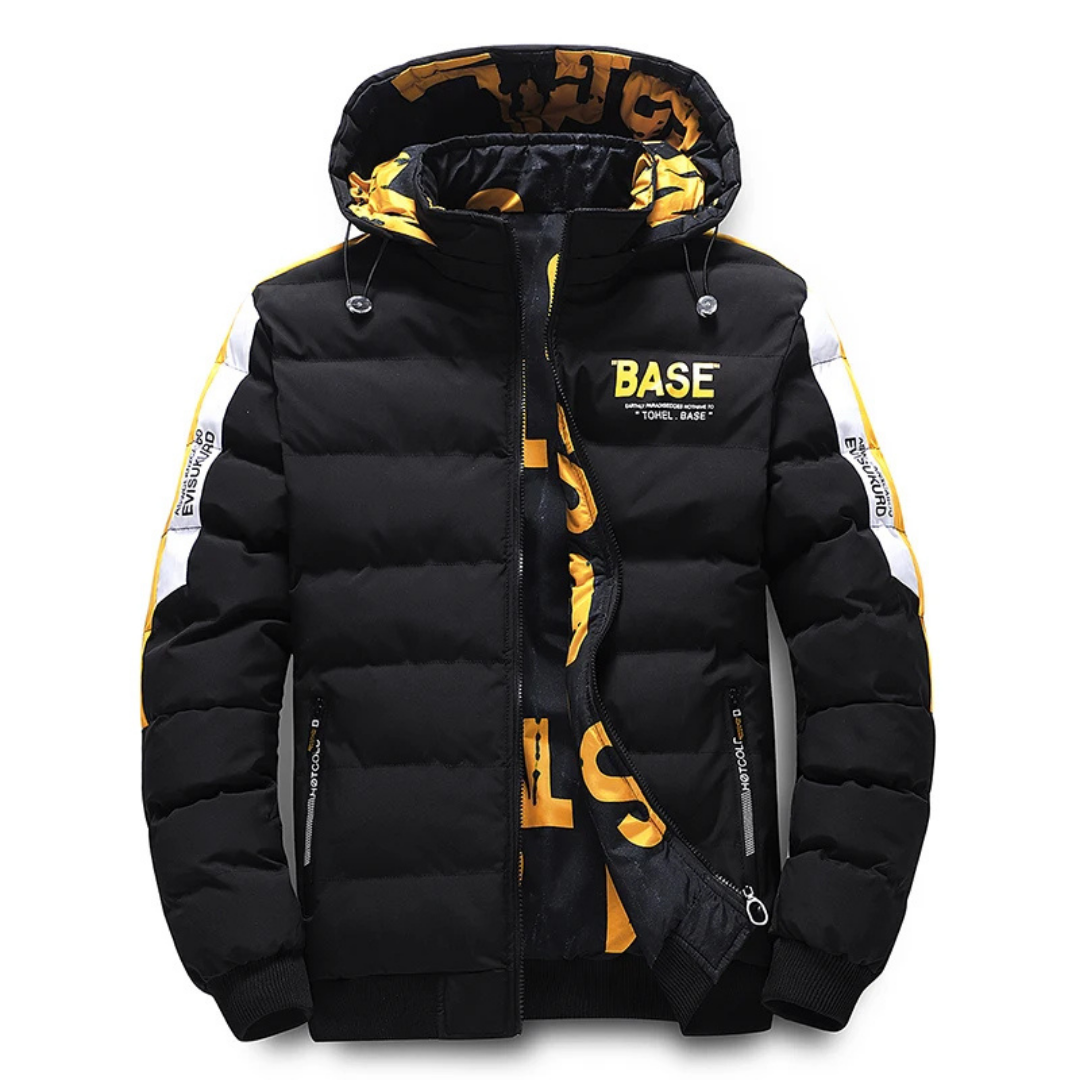 Herren Pufferjacke mit Reißverschluss | Kapuze