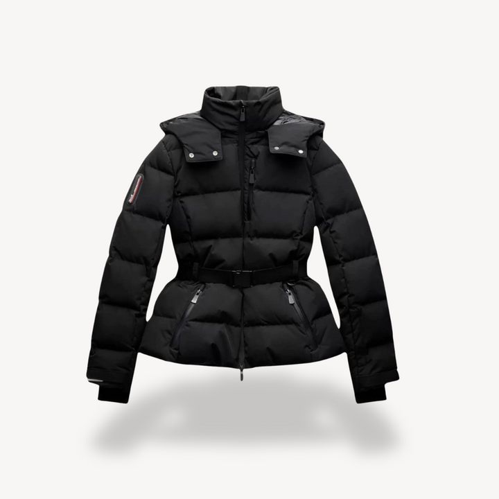 Damen Pufferjacke mit Gürtel | Wasserdicht