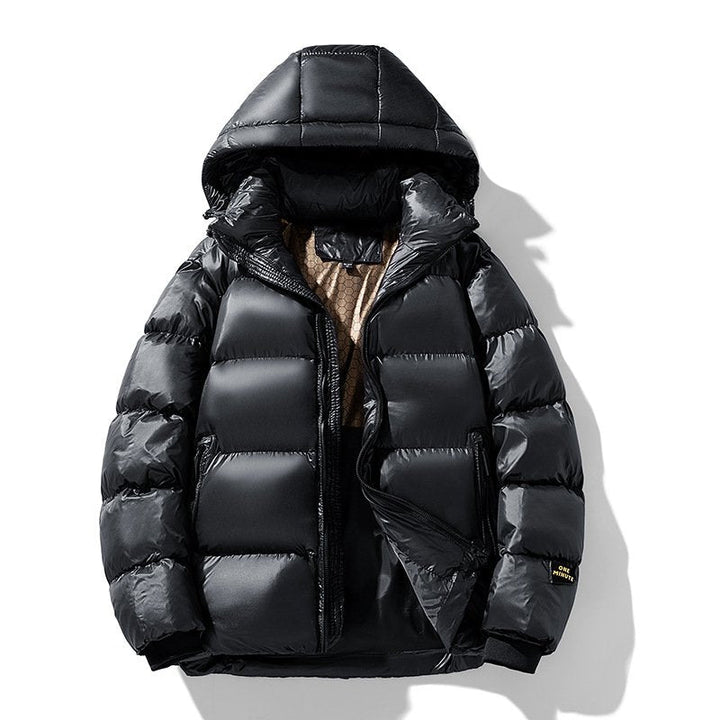 Herren Glänzende Gesteppte Puffer Jacke | Winter