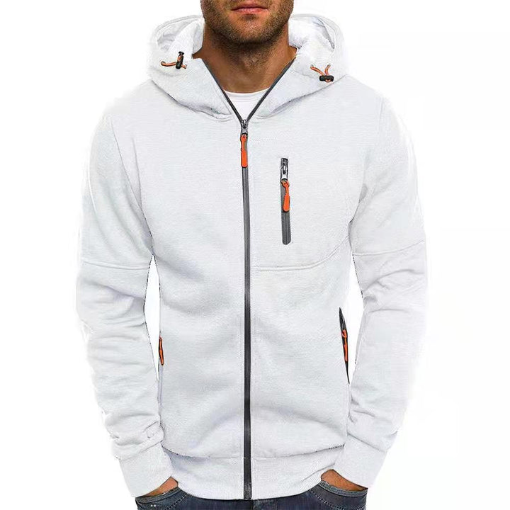 Herren Lässige Winterjacke mit Reißverschluss | Kapuze