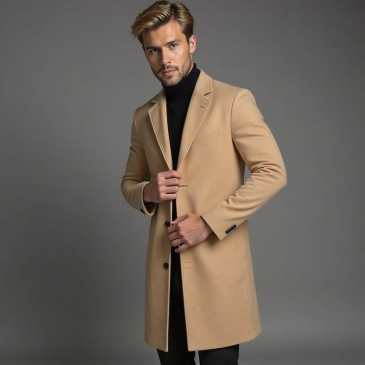Herren Klassisch Schmaler Schnitt Formeller Trench Mantel | Winter