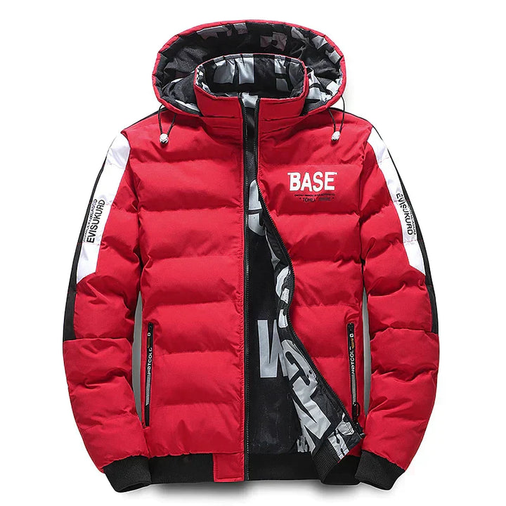 Herren Pufferjacke mit Reißverschluss | Kapuze