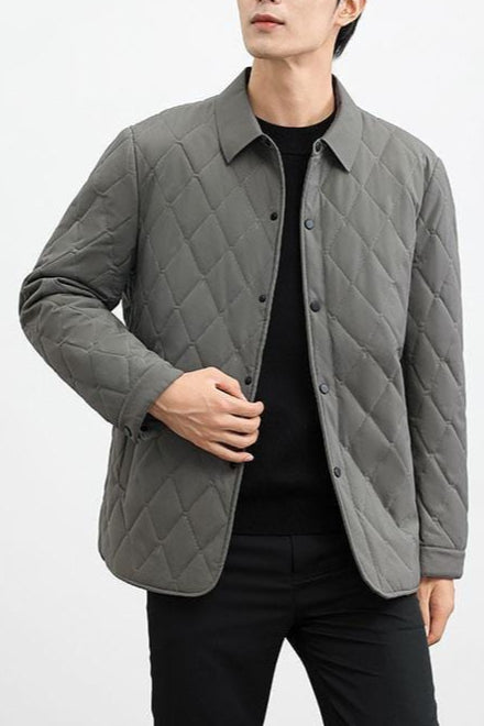 Herren Knopf Winter Steppjacke | Warme