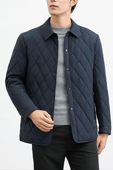 Herren Knopf Winter Steppjacke | Warme
