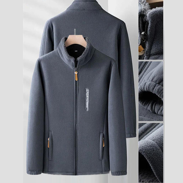Stilvolle herren fleecejacke mit gemütlichem plüsch-innenfutter