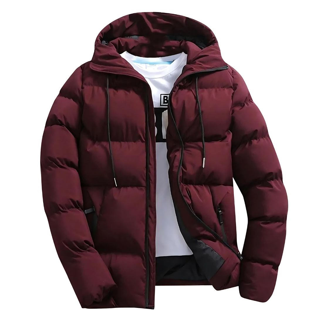 Herren Puffer Winterjacke | Kapuze