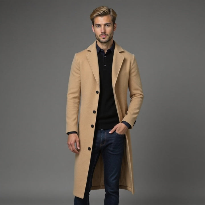 Herren Klassisch Schmaler Schnitt Formeller Trench Mantel | Winter