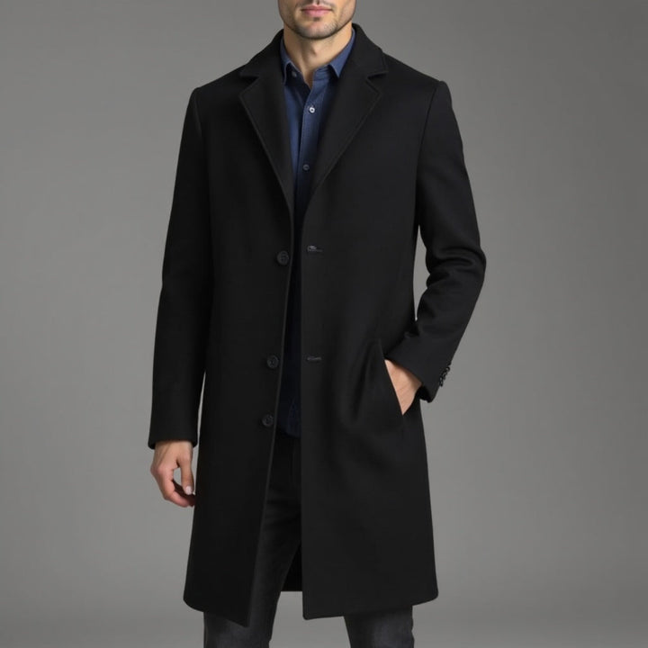 Herren Klassisch Schmaler Schnitt Formeller Trench Mantel | Winter