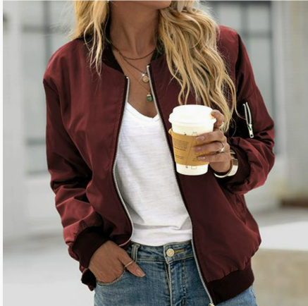 Damen Glänzende Bomber Jacke | Leichtgewicht