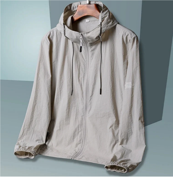 Leichter wasserdichter windbreaker mit kapuze