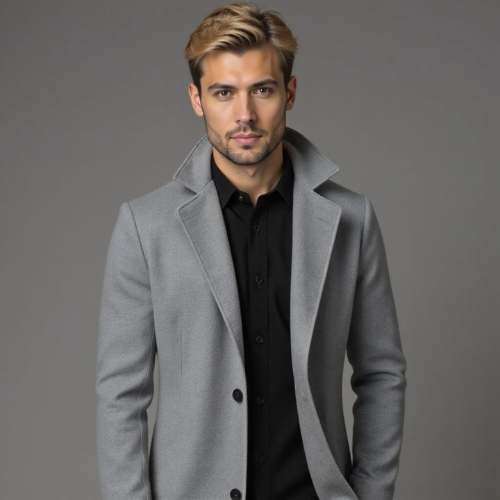 Herren Klassisch Schmaler Schnitt Formeller Trench Mantel | Winter