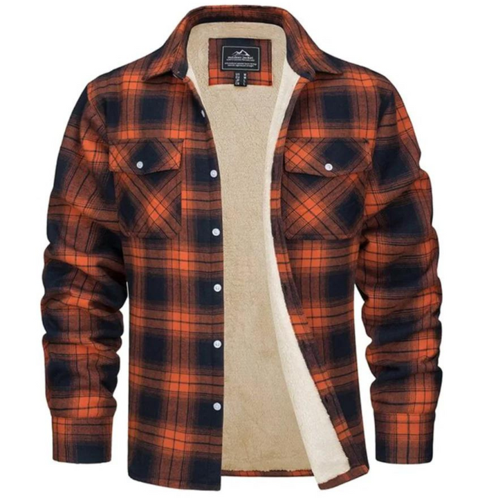 Herren Lässig Kariertes Hemd Jacke | Lange Ärmel