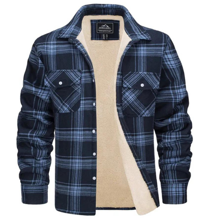 Herren Lässig Kariertes Hemd Jacke | Lange Ärmel