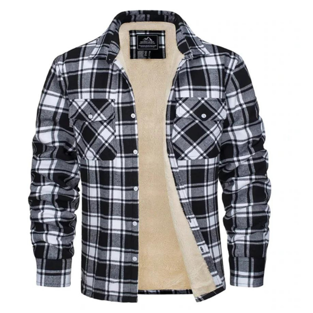 Herren Lässig Kariertes Hemd Jacke | Lange Ärmel