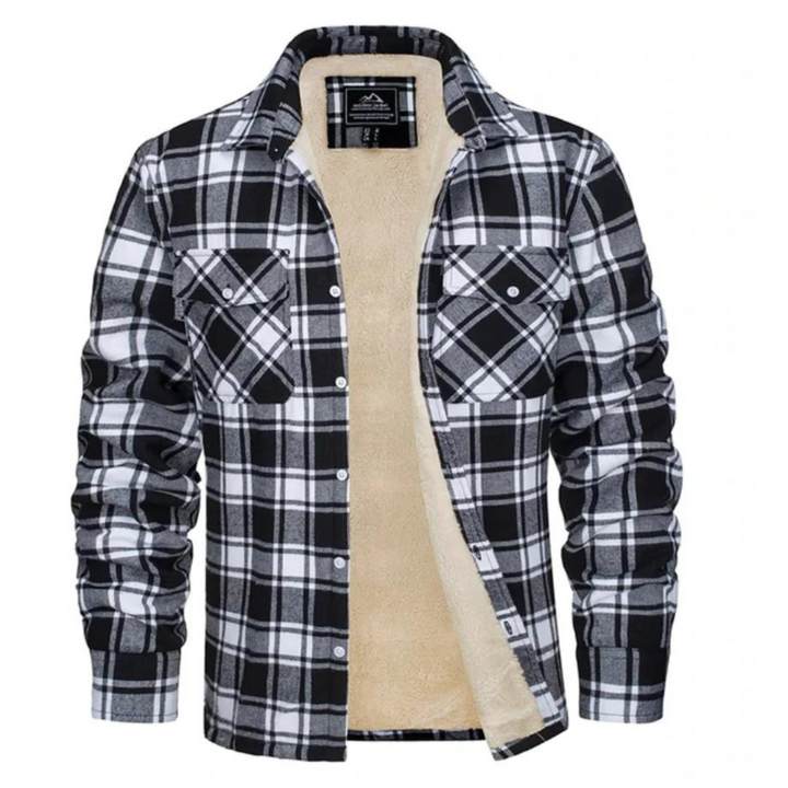 Herren Lässig Kariertes Hemd Jacke | Lange Ärmel