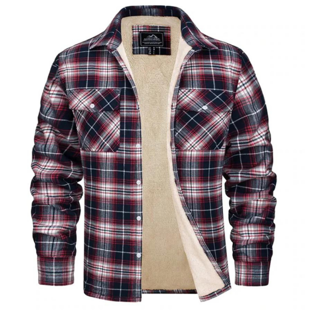 Herren Lässig Kariertes Hemd Jacke | Lange Ärmel