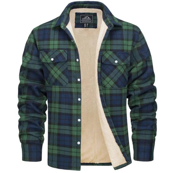 Herren Lässig Kariertes Hemd Jacke | Lange Ärmel