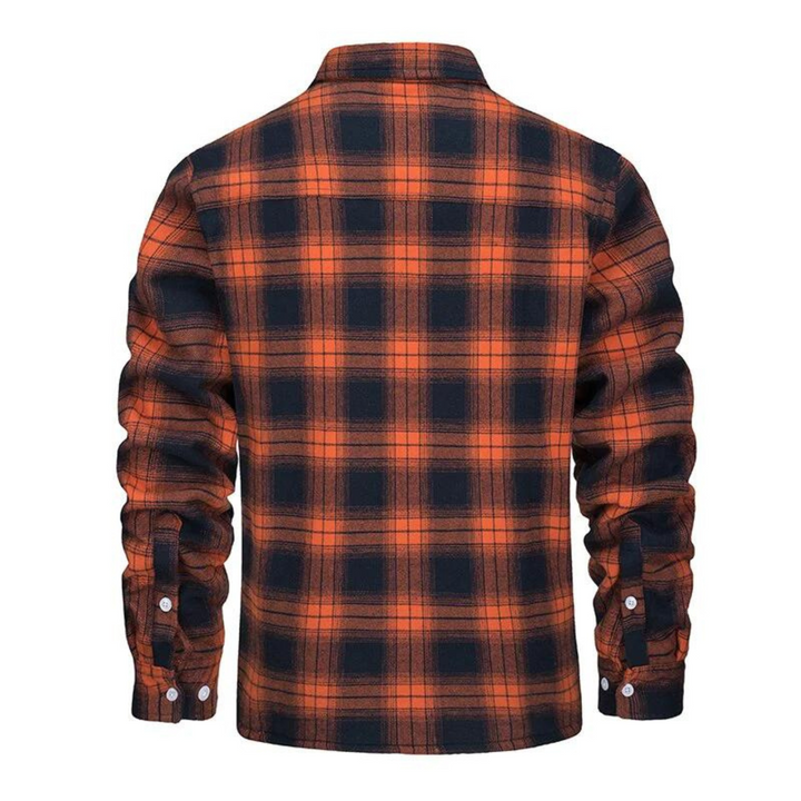 Herren Lässig Kariertes Hemd Jacke | Lange Ärmel
