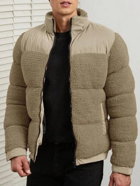 Herren Schlanke Passform Teddy Jacke | Kurz