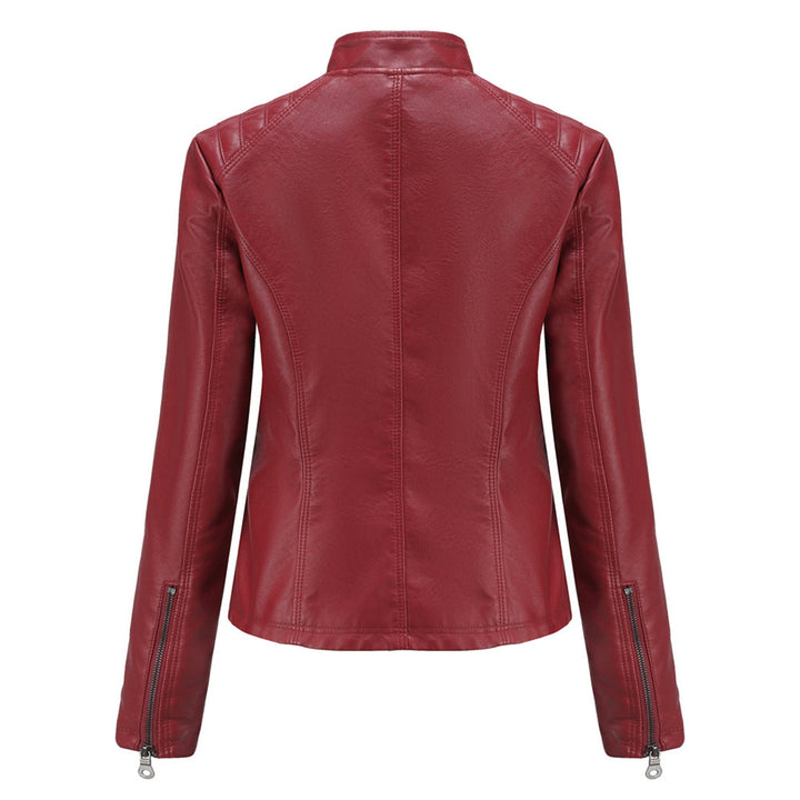 Damen Biker Jacke mit Reißverschluss | Lange Ärmel
