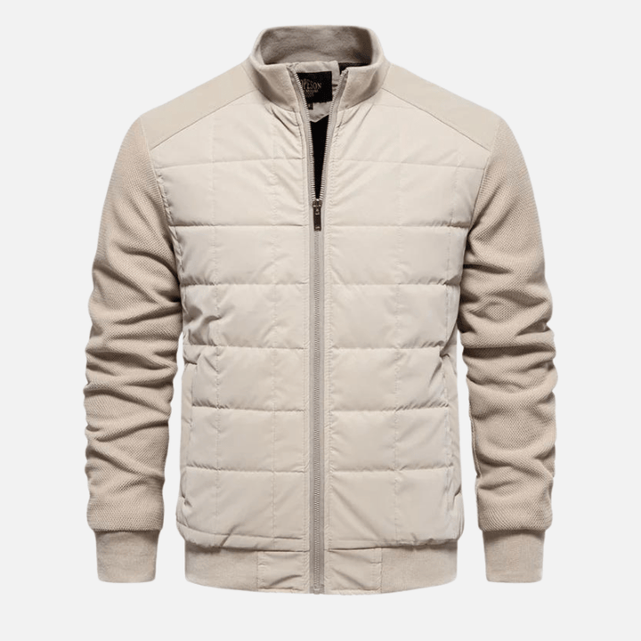Herren-Reißverschluss Winter Steppjacke | Stand Kragen