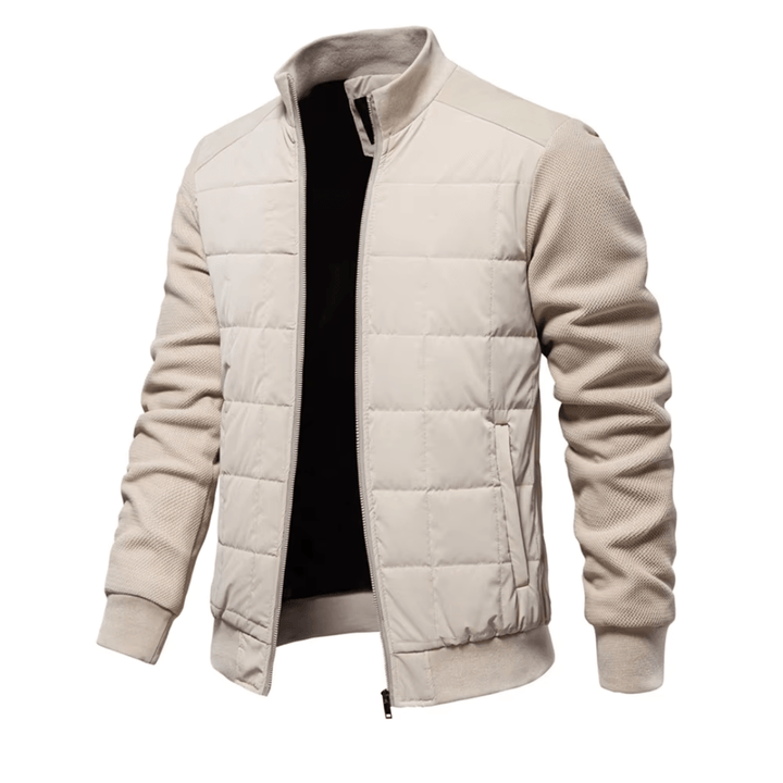 Herren-Reißverschluss Winter Steppjacke | Stand Kragen
