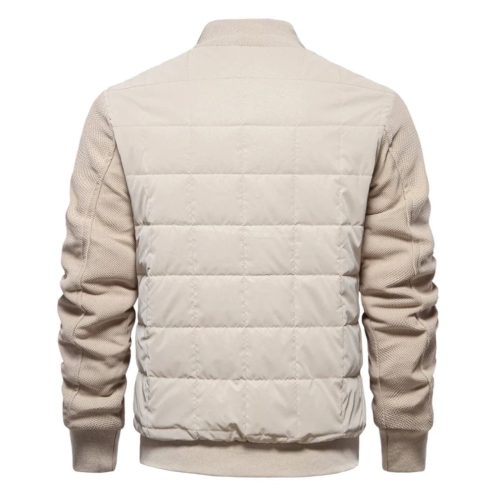 Herren-Reißverschluss Winter Steppjacke | Stand Kragen