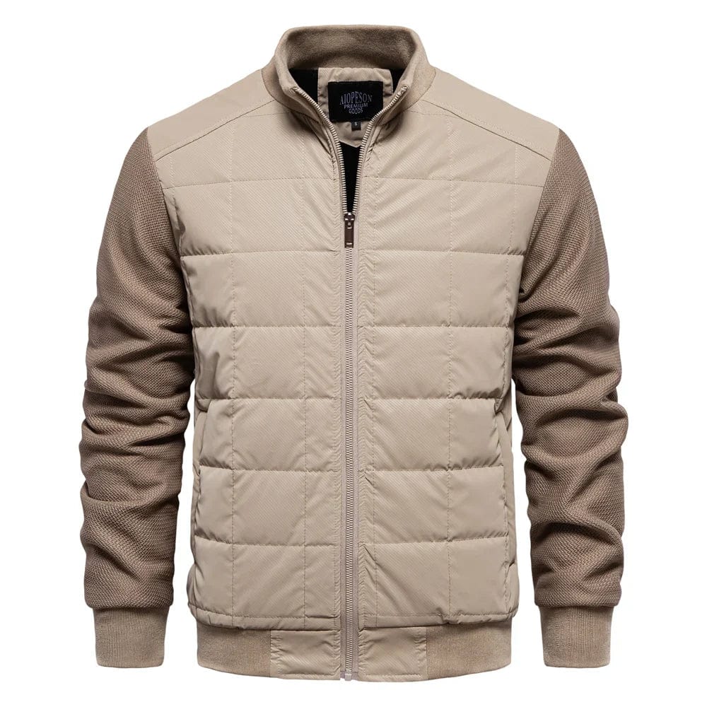 Herren-Reißverschluss Winter Steppjacke | Stand Kragen
