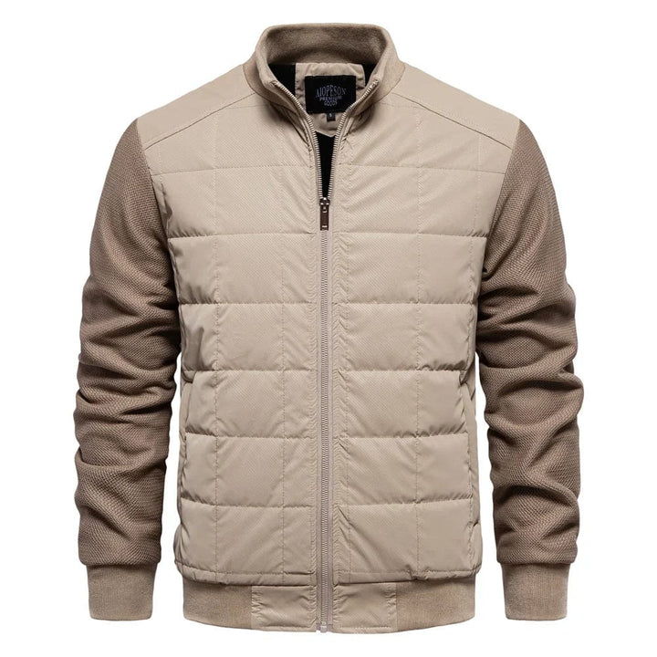 Herren-Reißverschluss Winter Steppjacke | Stand Kragen