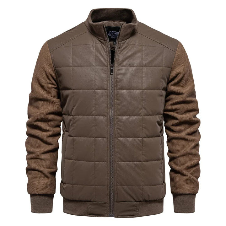 Herren-Reißverschluss Winter Steppjacke | Stand Kragen