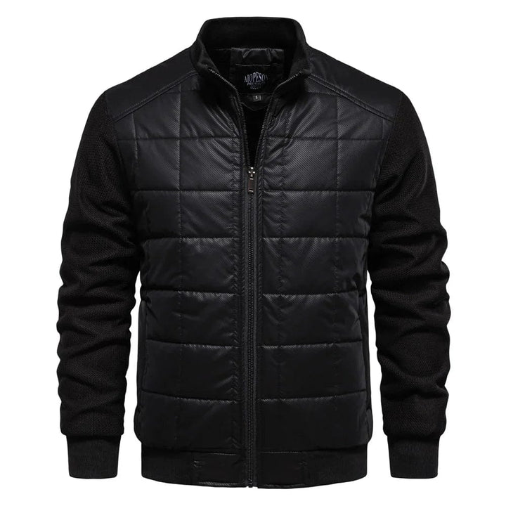 Herren-Reißverschluss Winter Steppjacke | Stand Kragen