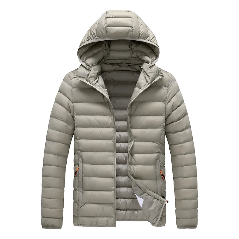 Daunen Jacke mit Kapuze für Herren | Wetterfest