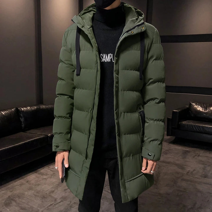 Parka Herren Lang Warm Mantel | Kapuzen