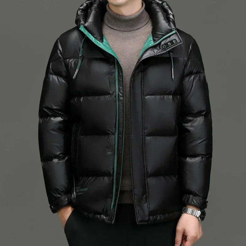 Dicke Daunen Jacke mit Kapuze für Herren | Winter