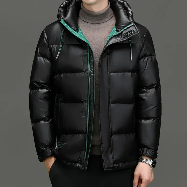 Herren Winter Daunen Jacke mit Kapuze | Kalt