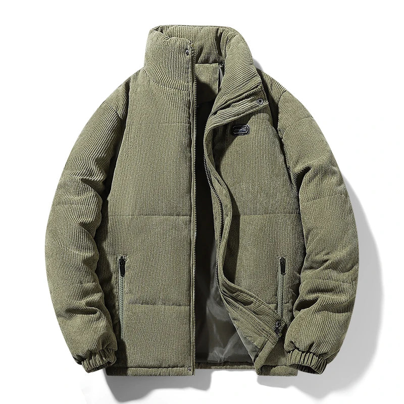 Herren Dicke Warme Winterjacke mit Reißverschluss | Langarm