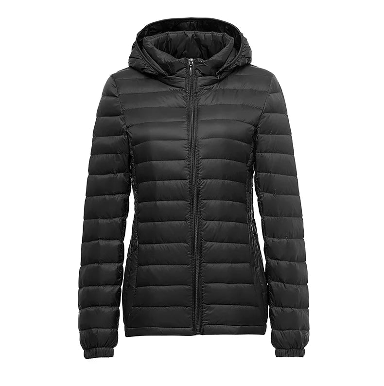 Daunen Jacke mit Kapuze für Damen | Lang