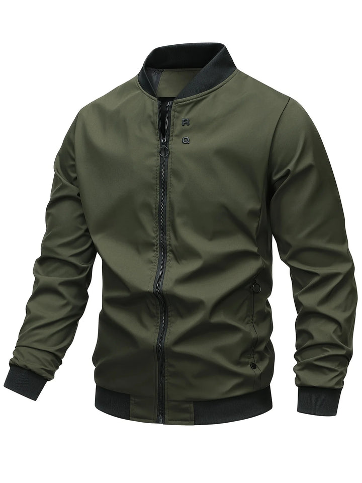 Herren übergangsjacke mit Stehkragen und Reißverschluss | Langarm