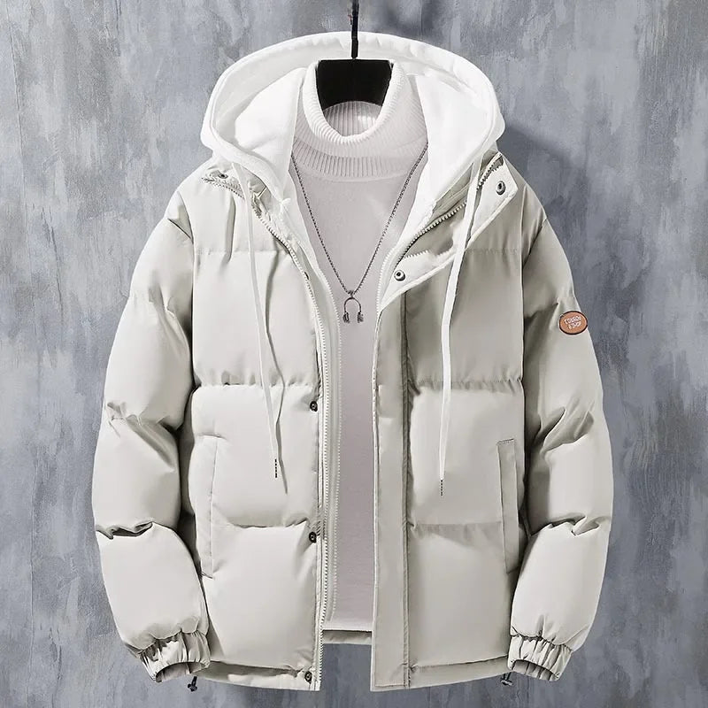 Daunen Jacke mit Kapuze für Herren | Gefütterter Stil